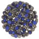 Czech 2-hole Cabochon beads 6mm Crystal Azuro Full Matted